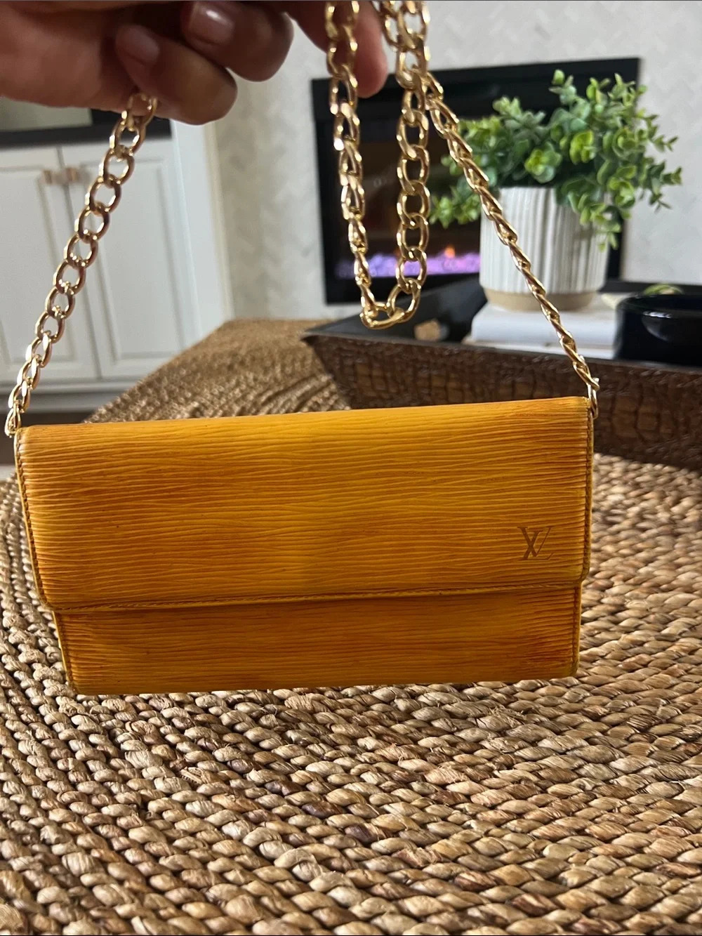 Louis Vuitton Yellow Epi Leather Long Trifold Wallet